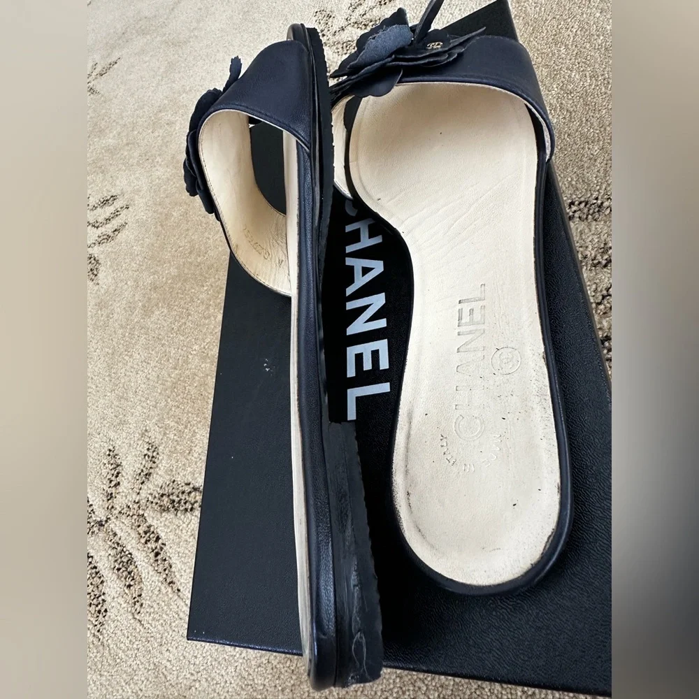 Chanel Flower Sandals (Blue)